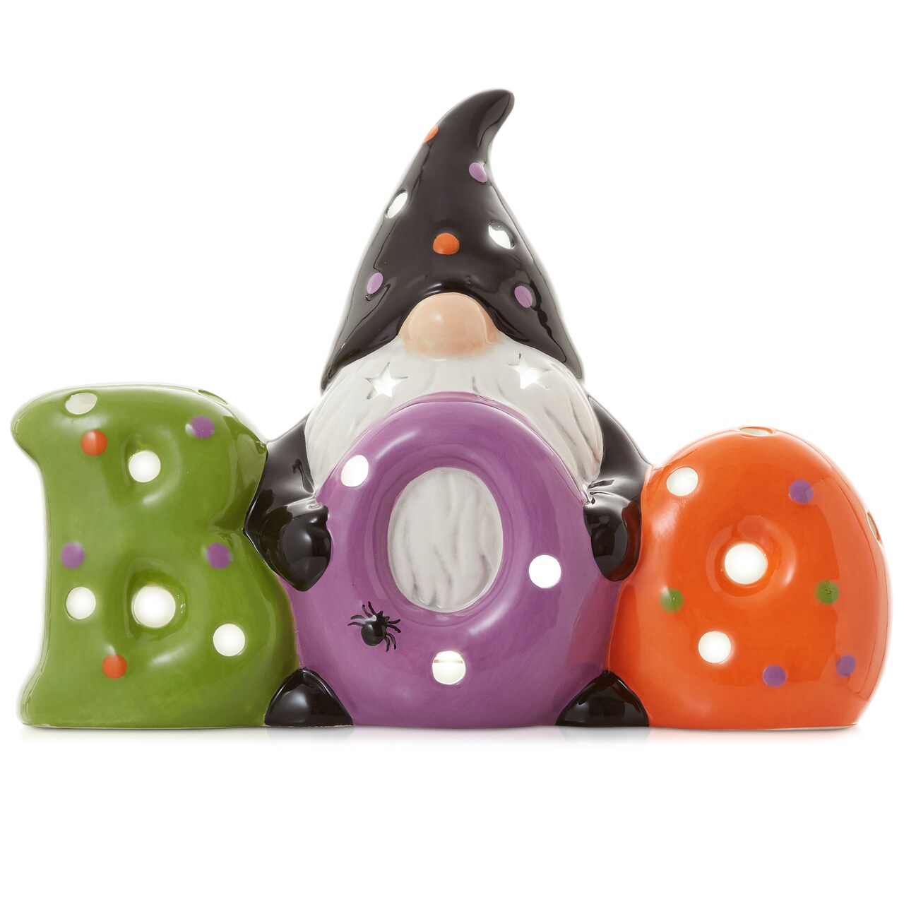 Casafield Ceramic Halloween Hand-Painted Pre-Lit LED Tabletop Home Décor